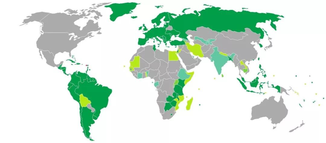 圣基茨护照免签国家地图