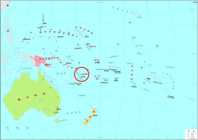 瓦努阿图地理位置